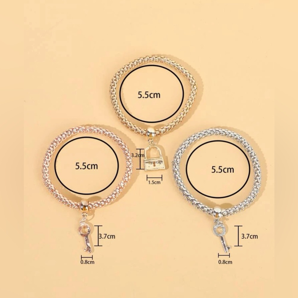 Set of 3 Charm Bracelets - Picture 4 of 4
